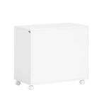 Meuble à dossiers blanc et bois