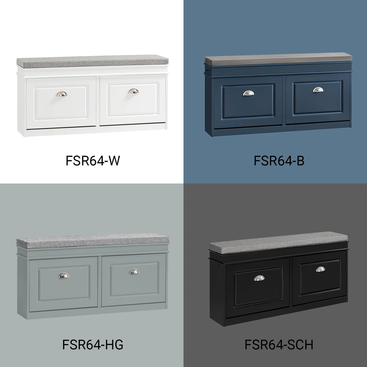 SoBuy FSR64 Shoe dump truck seat chest of drawers bench with seat cushion shoe bench with 2 flaps BHT approx.: 104x52x24cm