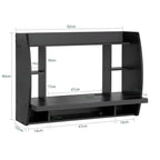 Bureau mural rabattable noir