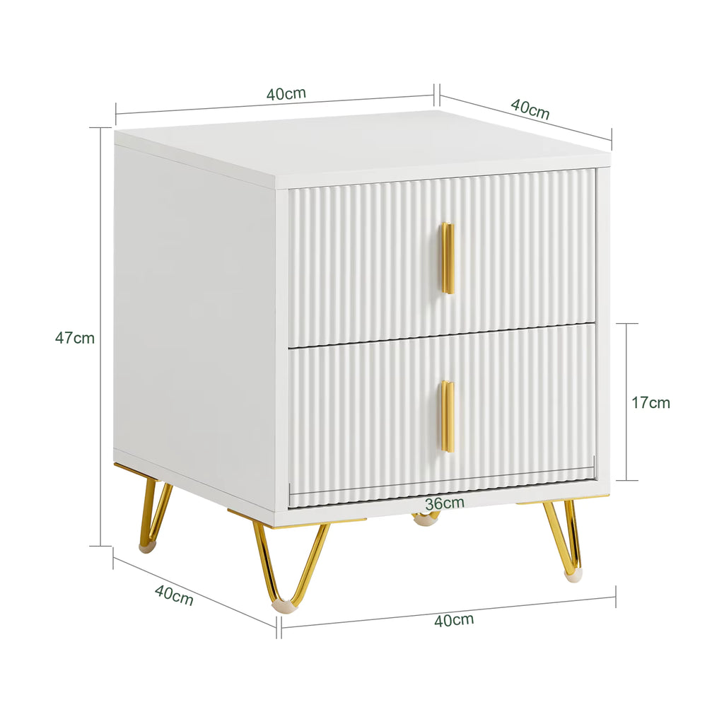 SoBuy FBT115 2 drawer bedside table for box spring bed sofa table side table table phone table bedside cabinet