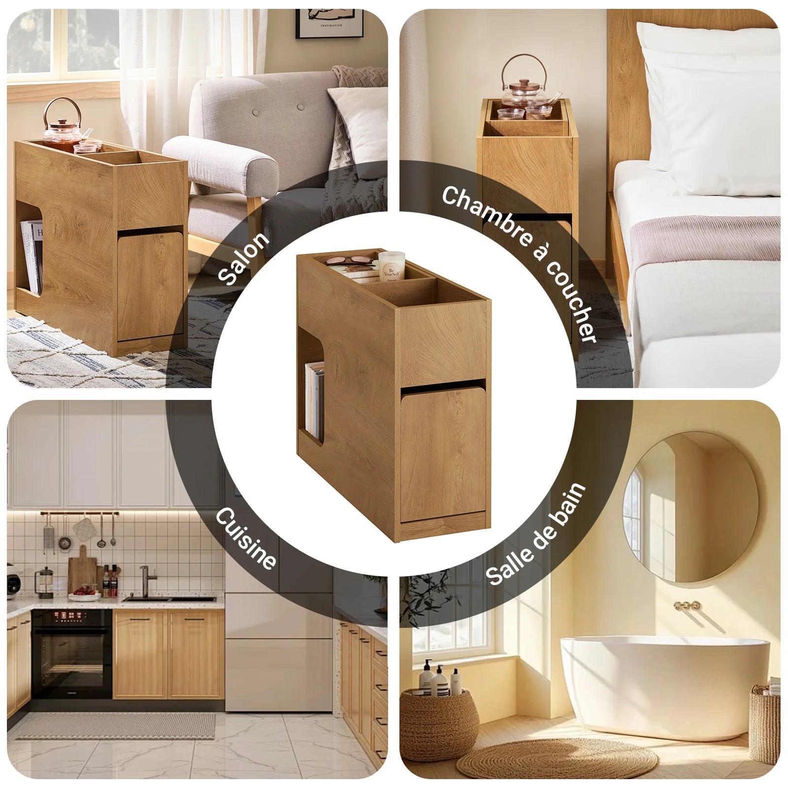 SoBuy FBT158-N Narrow side table Space Saving bedside table Sofa Table side table Storage wardrobe wardrobe for office