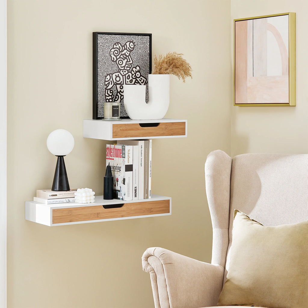 SoBuy FRG92-WN wall cabinet hanging wardrobe Wall drawer hover shelf hanger no matter