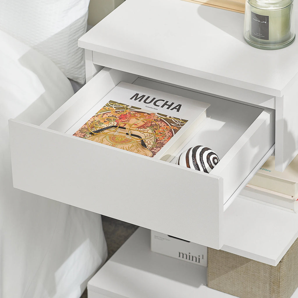 SoBuy FBT49 side table bedside table bedside cabinet dresser with 1 drawer and 3 shelves BHT approx.: 39x65x39cm