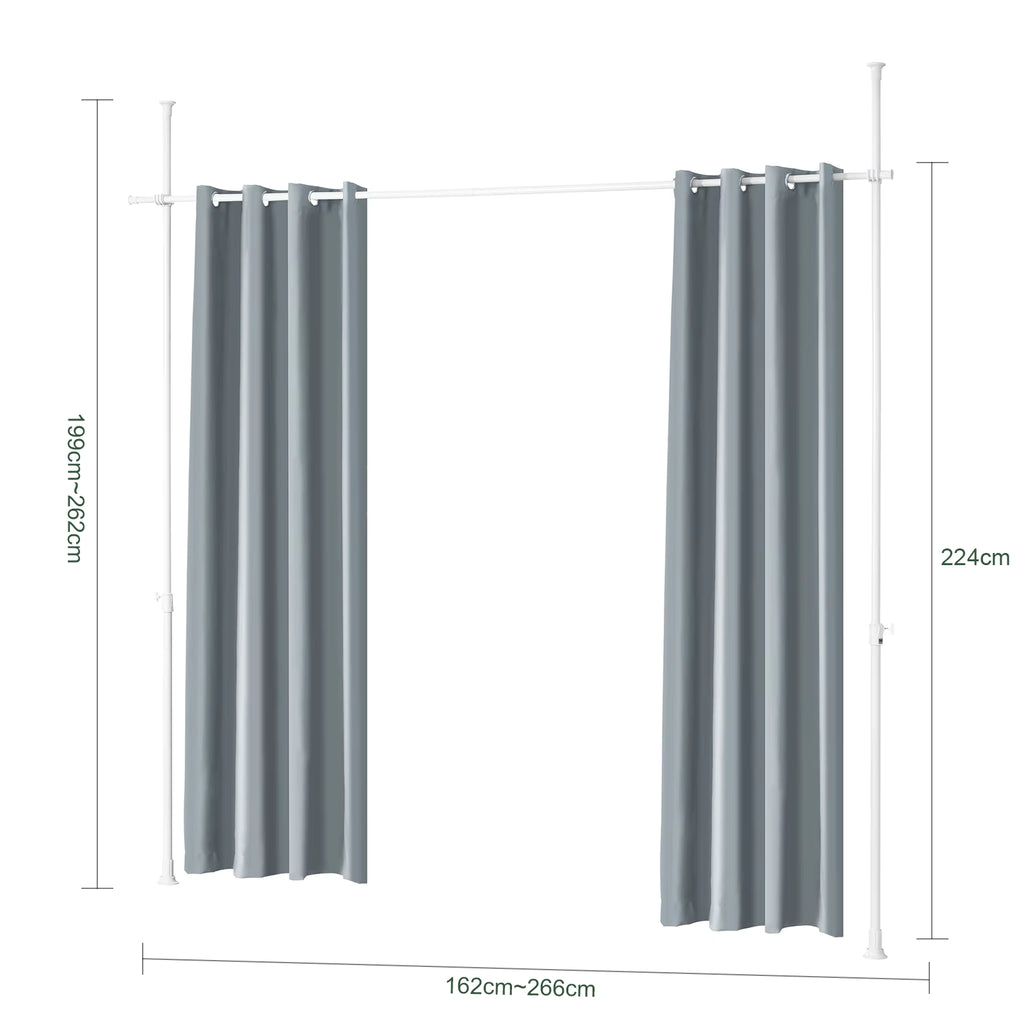 SoBuy KLS12 Adjustable Darkening curtains with curtains Bar Without Drilling Bedroom living room