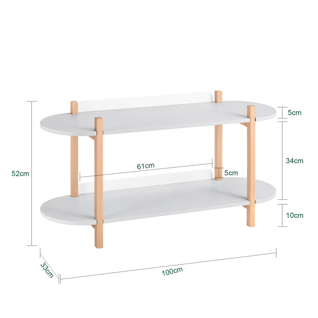 SoBuy HSTR01 Bookshelf Multifunctional Shelf Stand Rack With 2 Shelves coffee table Shelf Cantil 100x52x33cm
